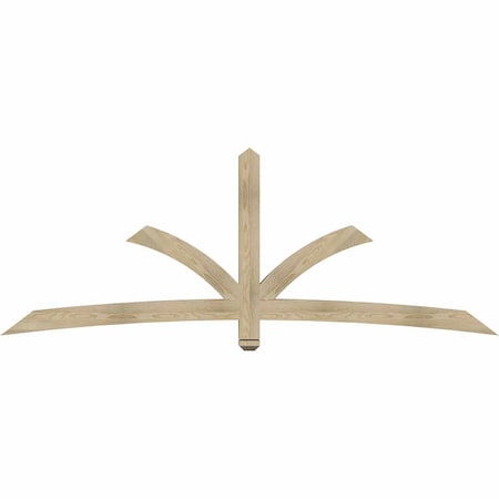 Ekena Millwork Davenport Rough Sawn Timber Gable Bracket, Douglas Fir, 96"W x 36"H x 4"D x 4"F, 9/12 Pitch GBW096X36X0404DAV00RDF